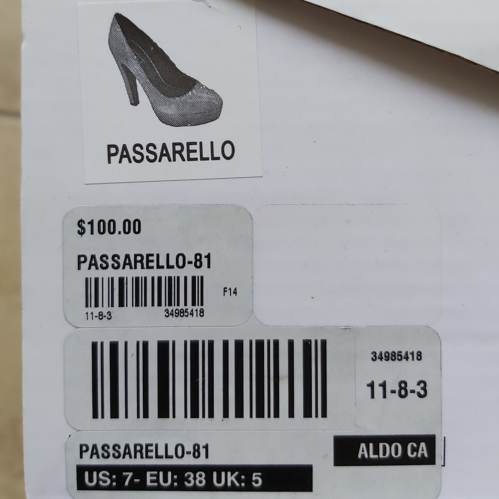 Aldo Silver Glitter Platform Heels - Picture 8 of 8